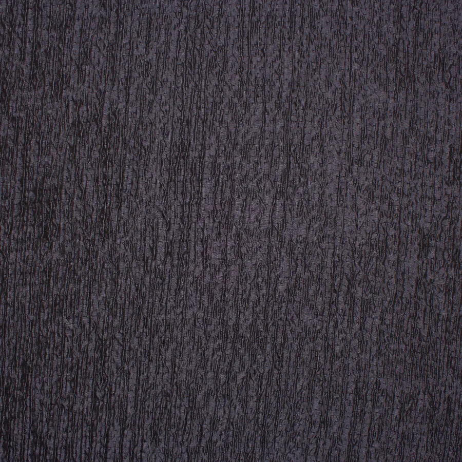 Dark Slate Grey Crinkled Cloqué