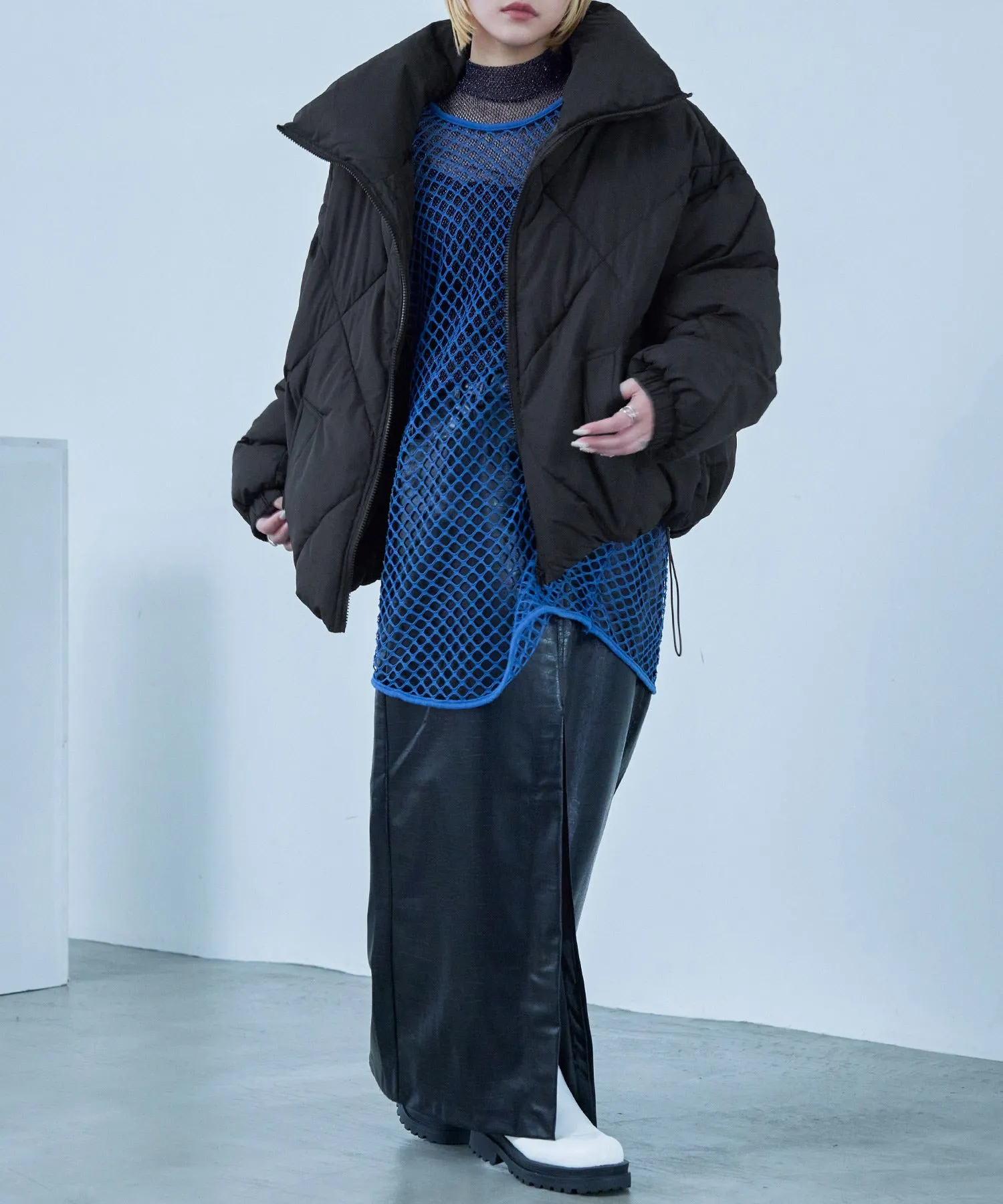 Diamond Pattern Quilting Down Jacket