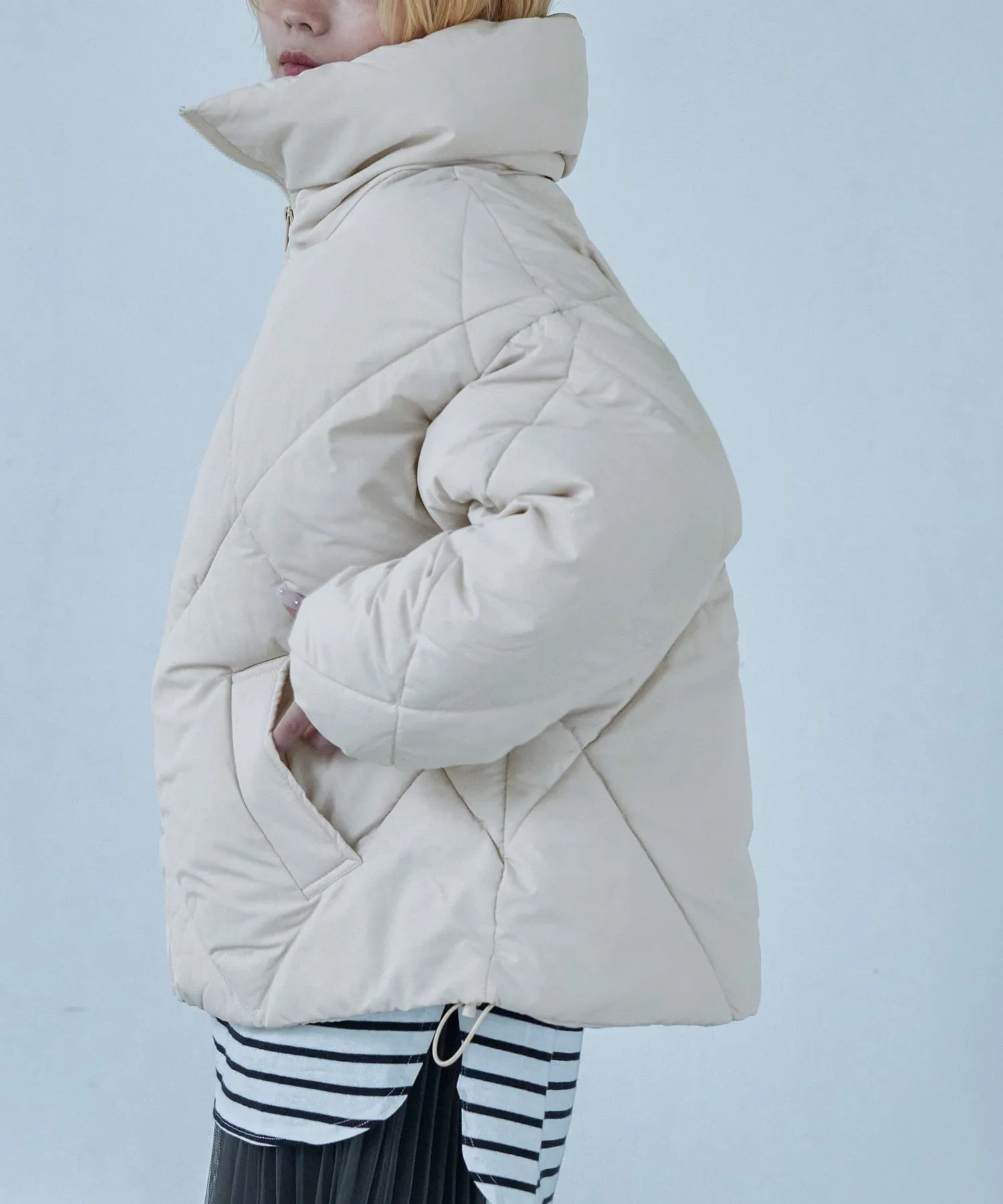 Diamond Pattern Quilting Down Jacket