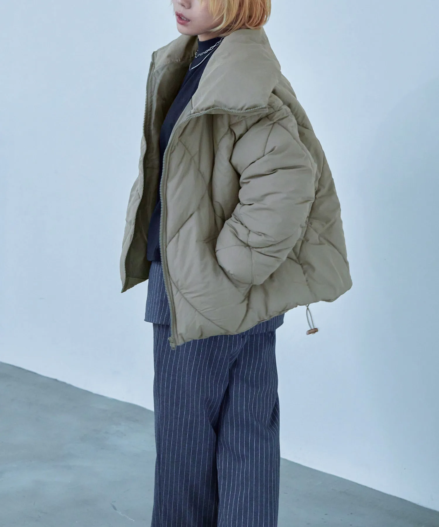 Diamond Pattern Quilting Down Jacket