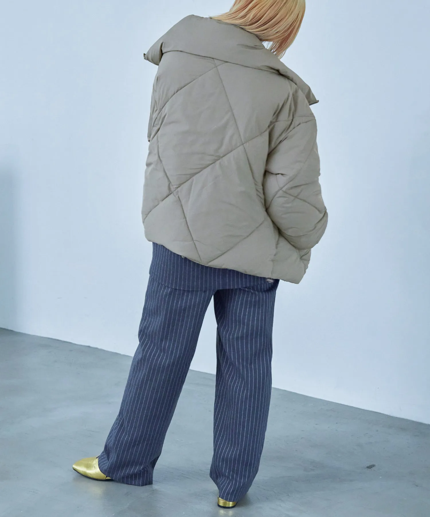 Diamond Pattern Quilting Down Jacket
