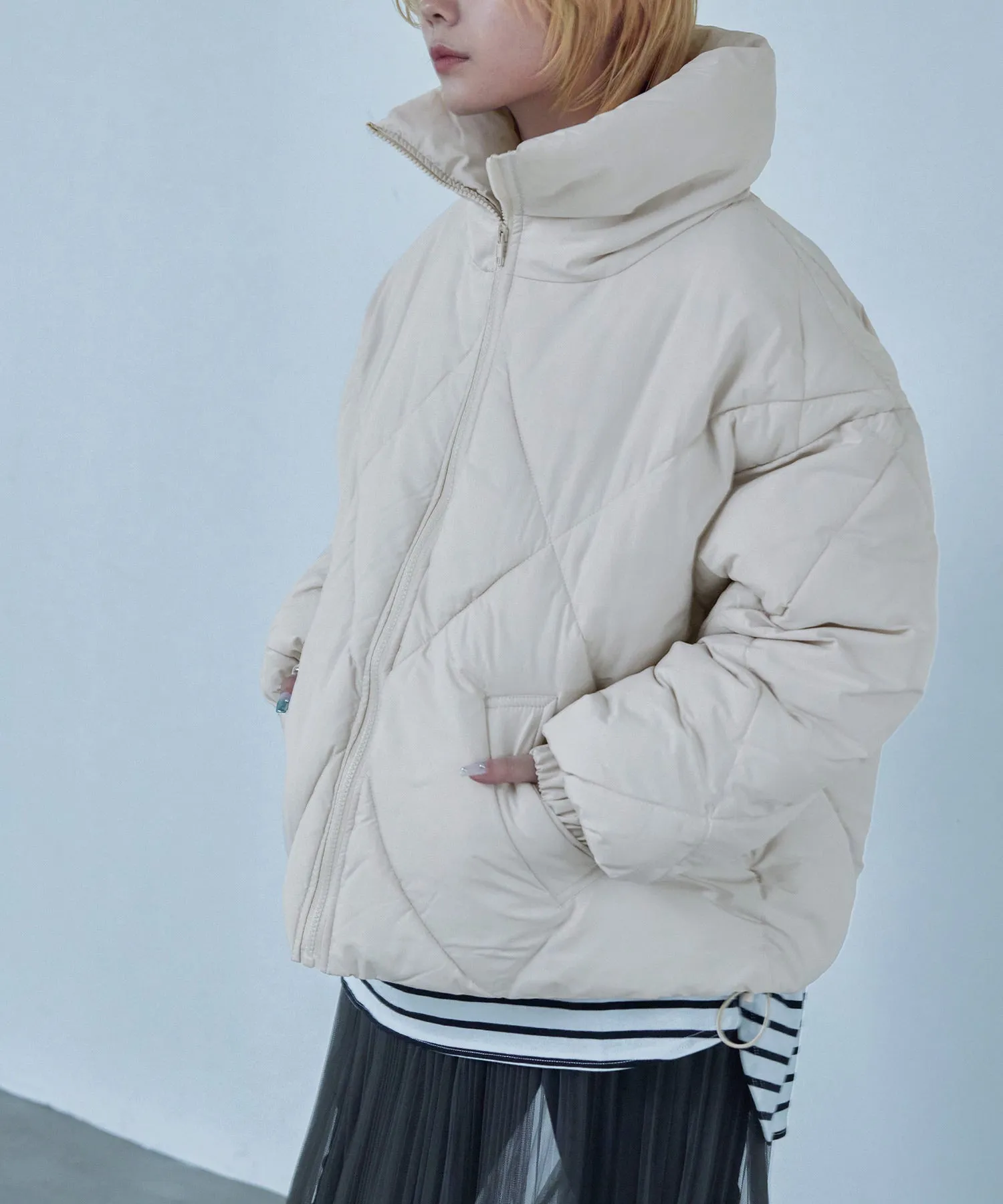 Diamond Pattern Quilting Down Jacket