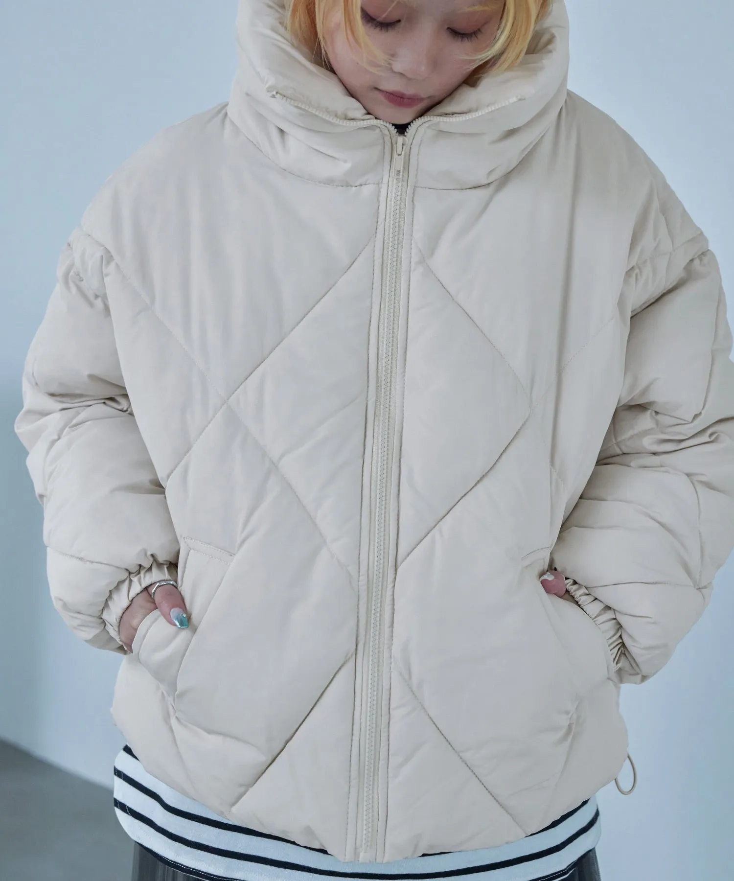 Diamond Pattern Quilting Down Jacket