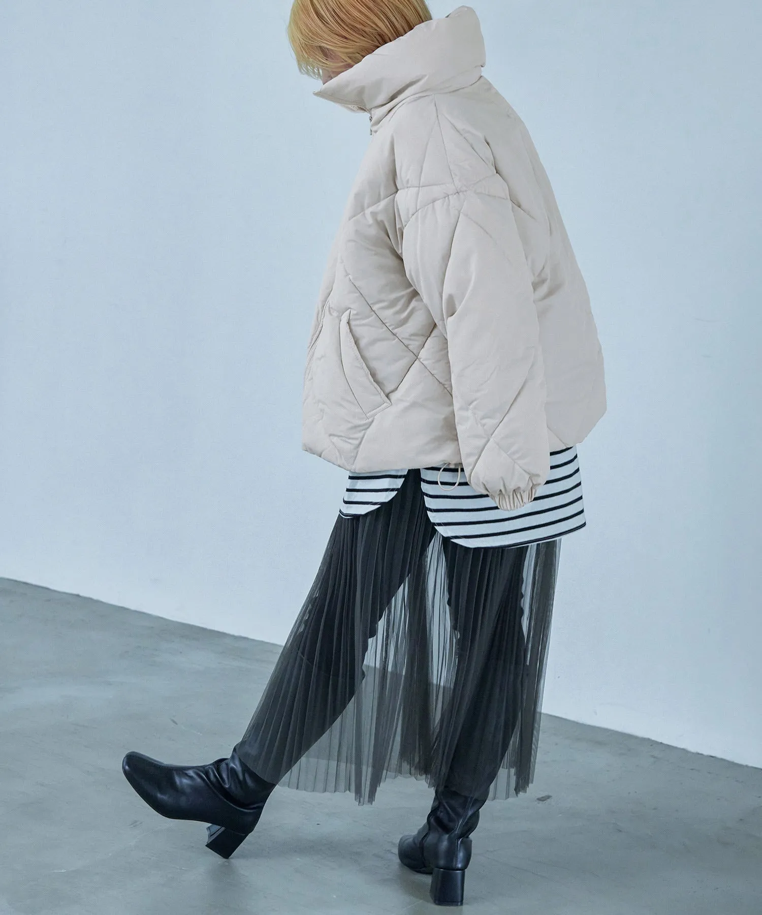 Diamond Pattern Quilting Down Jacket
