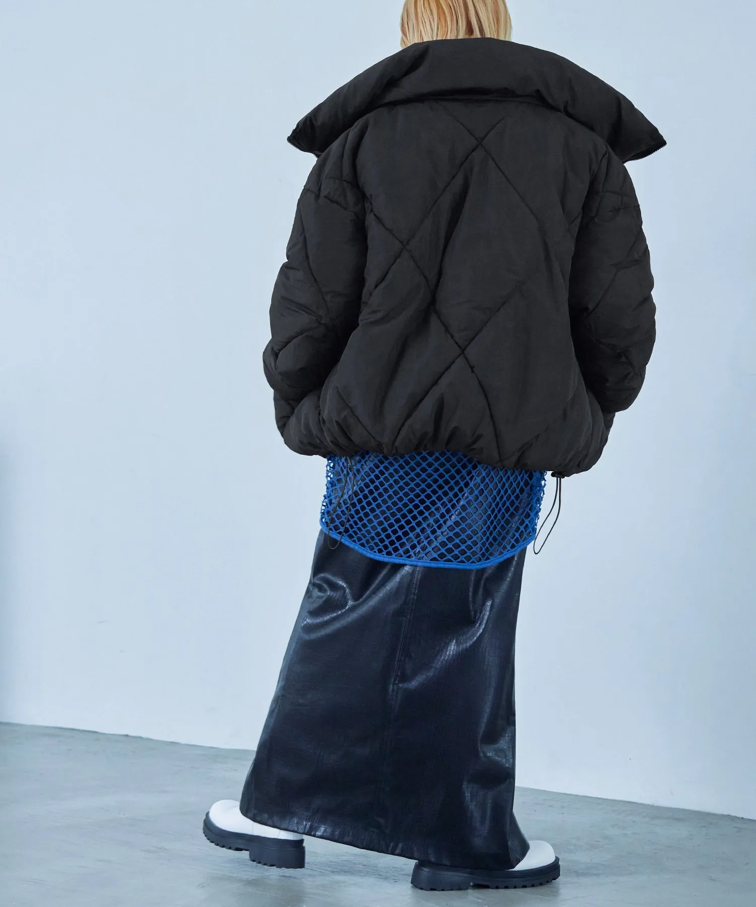 Diamond Pattern Quilting Down Jacket