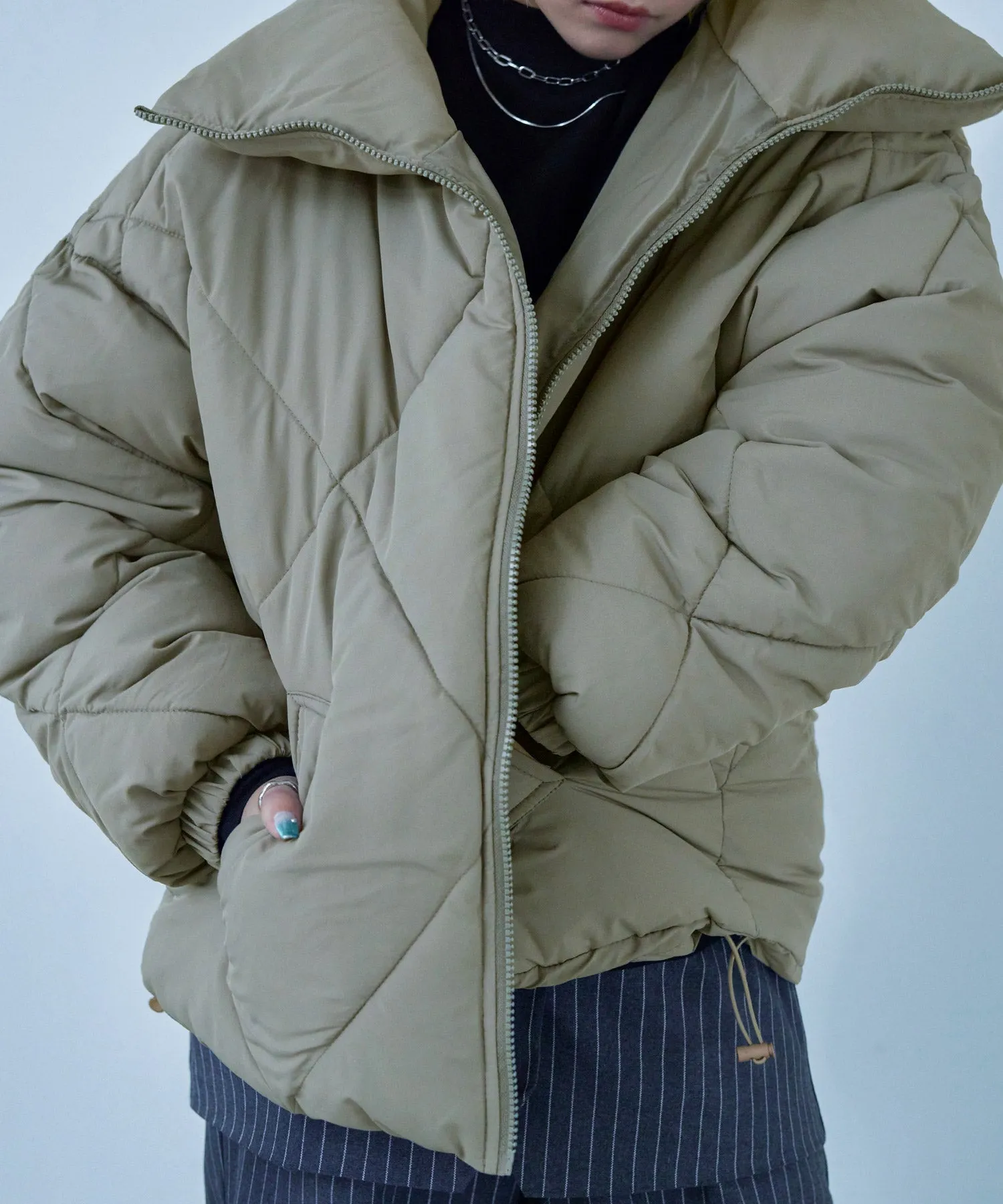 Diamond Pattern Quilting Down Jacket