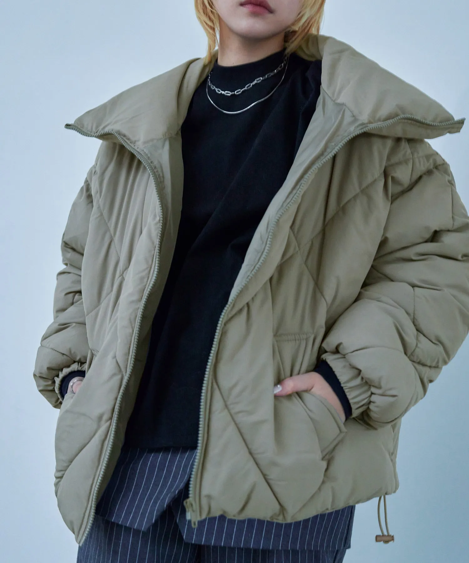 Diamond Pattern Quilting Down Jacket