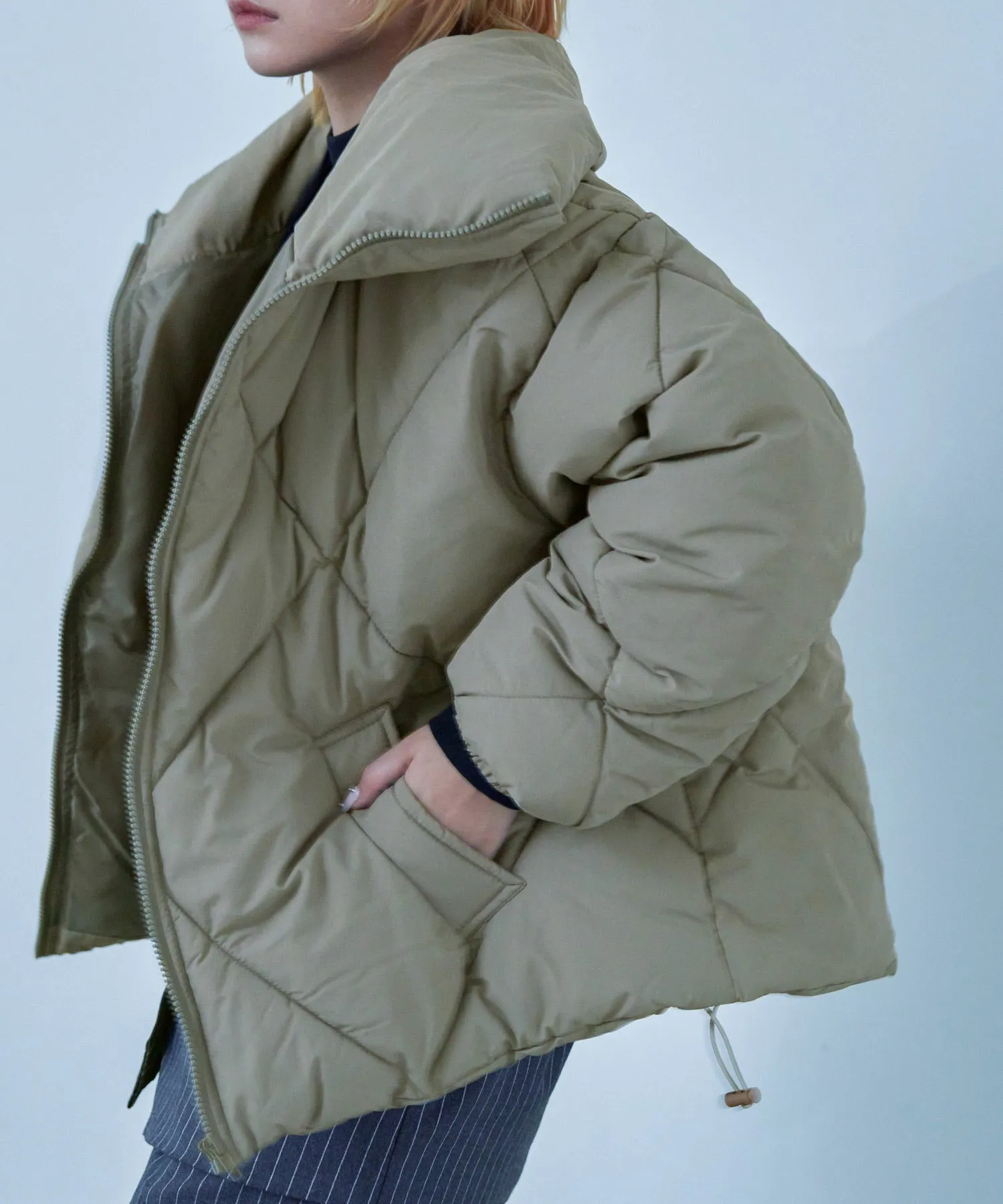 Diamond Pattern Quilting Down Jacket