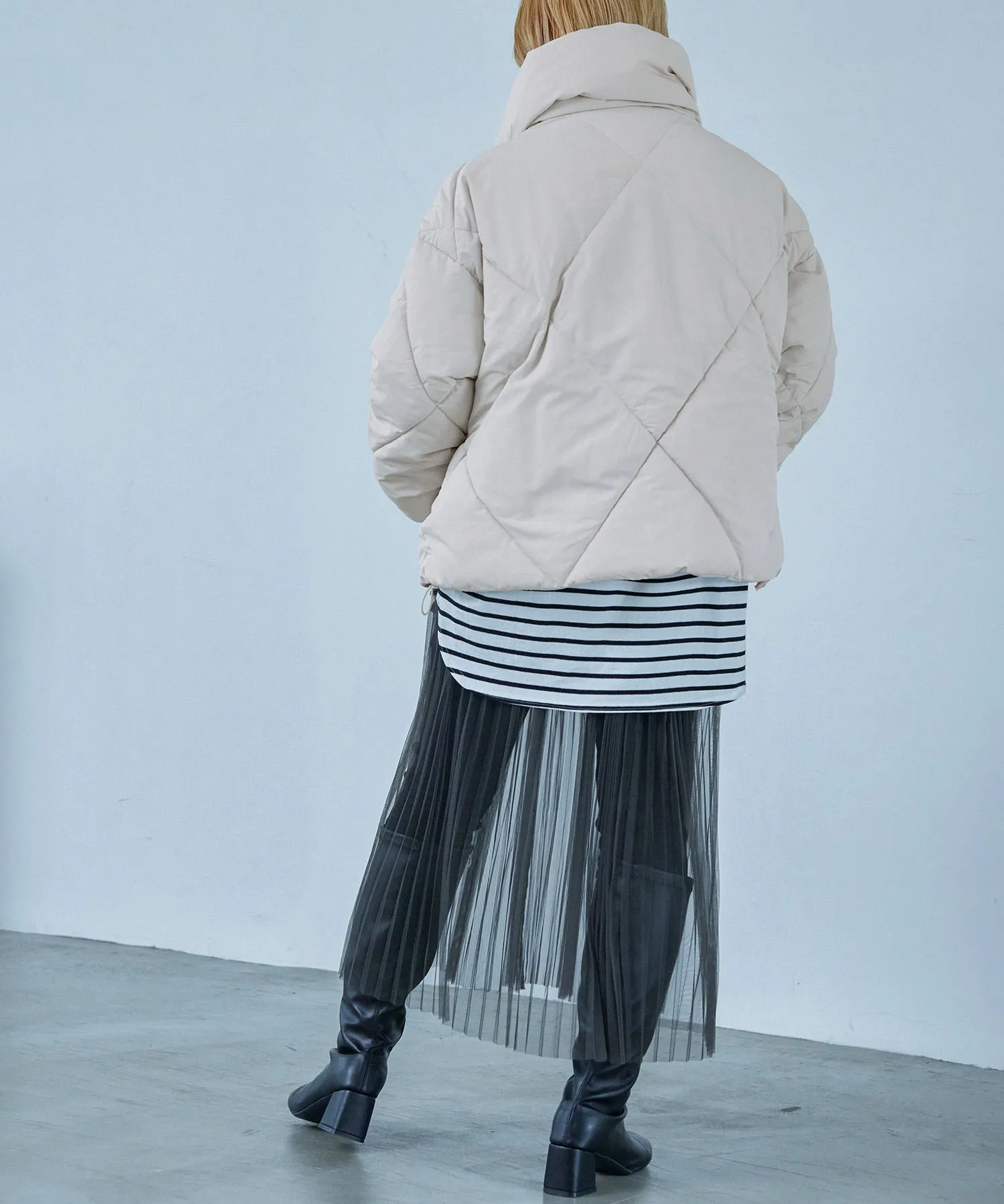 Diamond Pattern Quilting Down Jacket