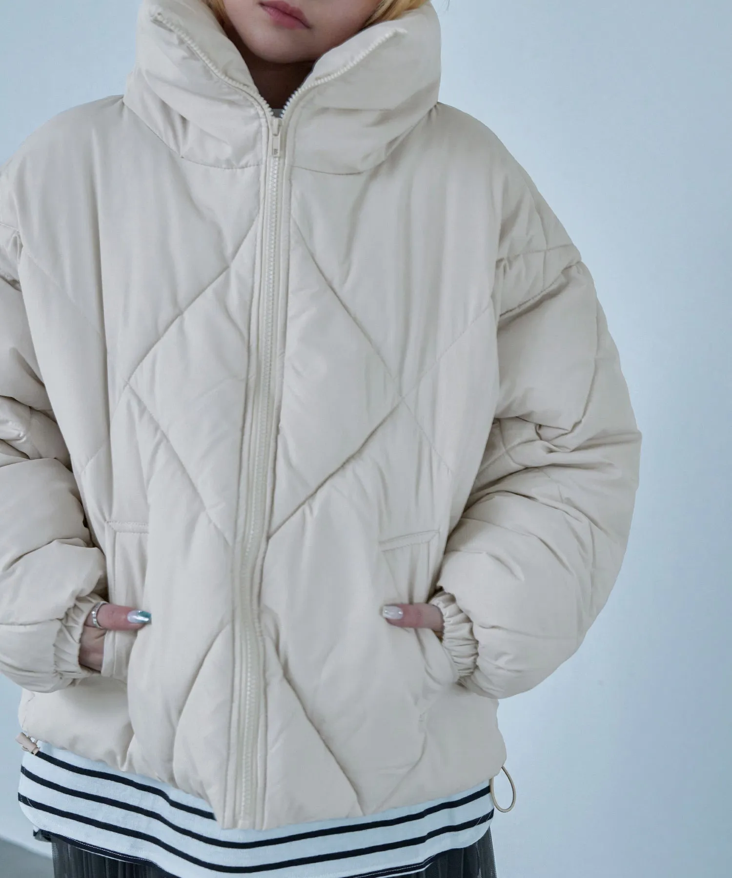 Diamond Pattern Quilting Down Jacket