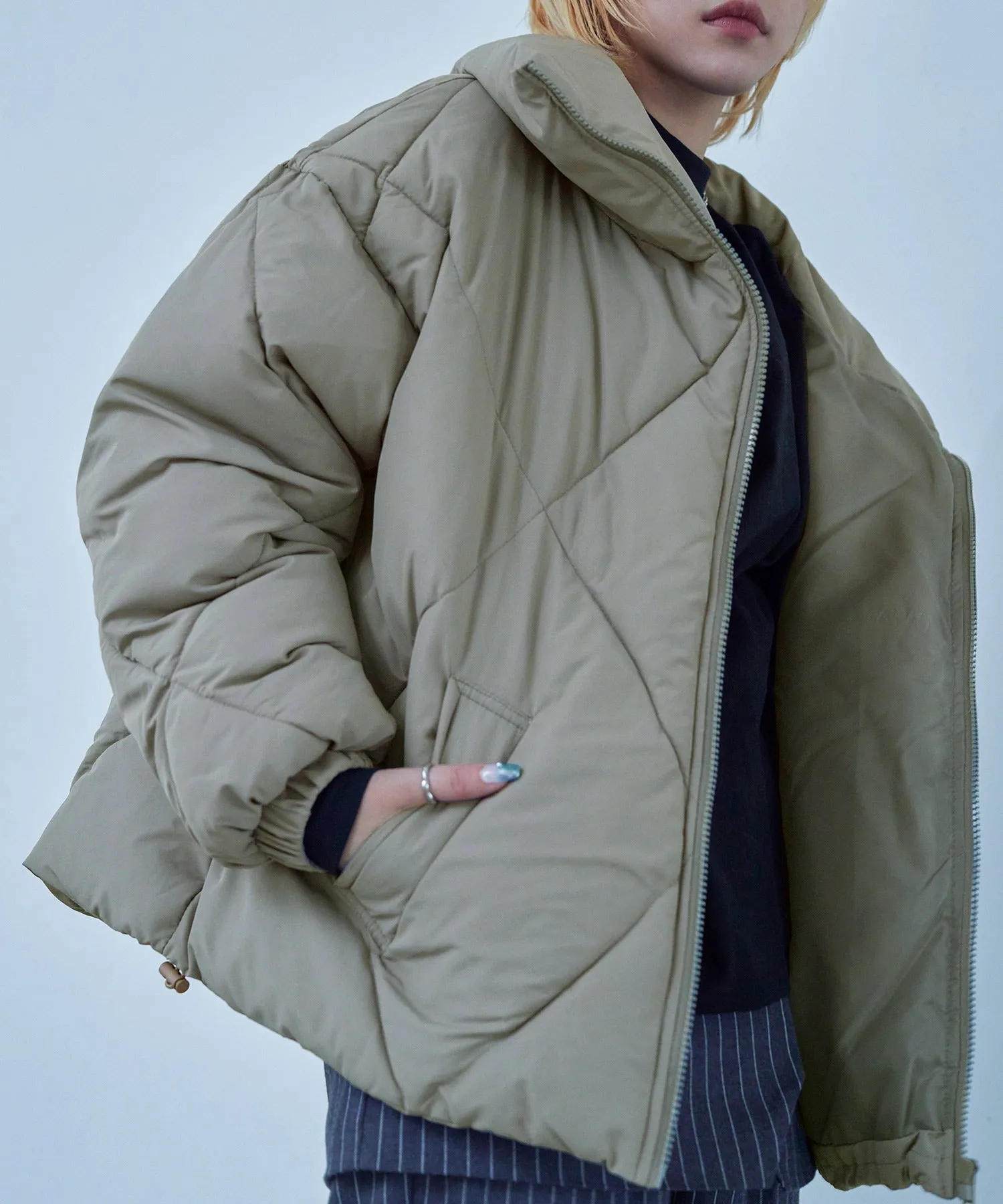 Diamond Pattern Quilting Down Jacket
