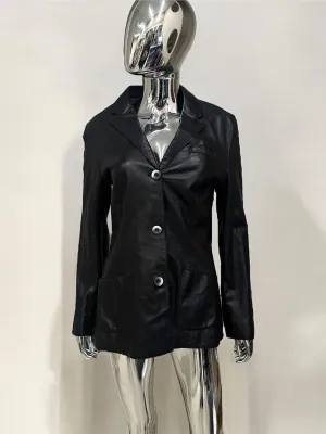 Lamb Leather White Button