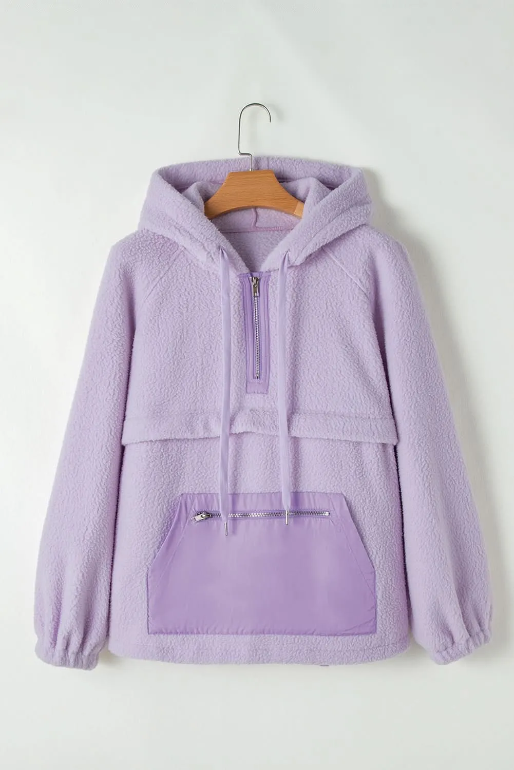 Lavendula fuzzy drawstring hoodie