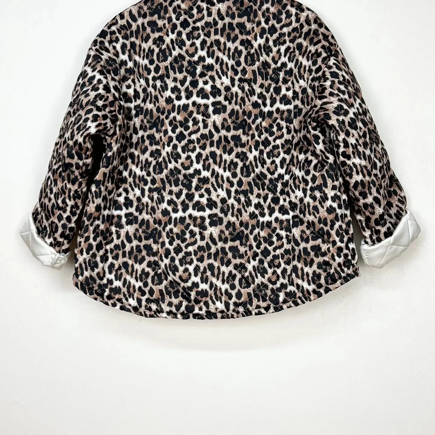Leopard pattern coats, with colored background
