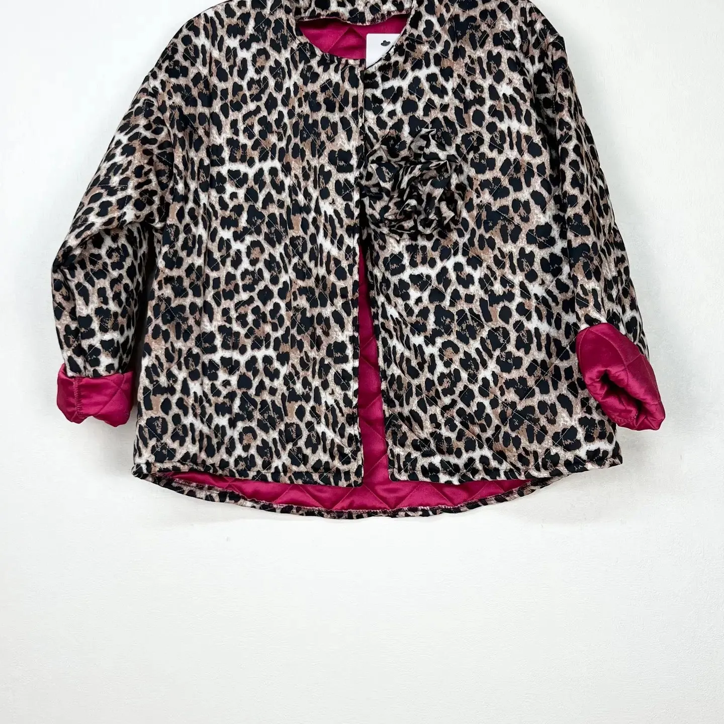 Leopard pattern coats, with colored background