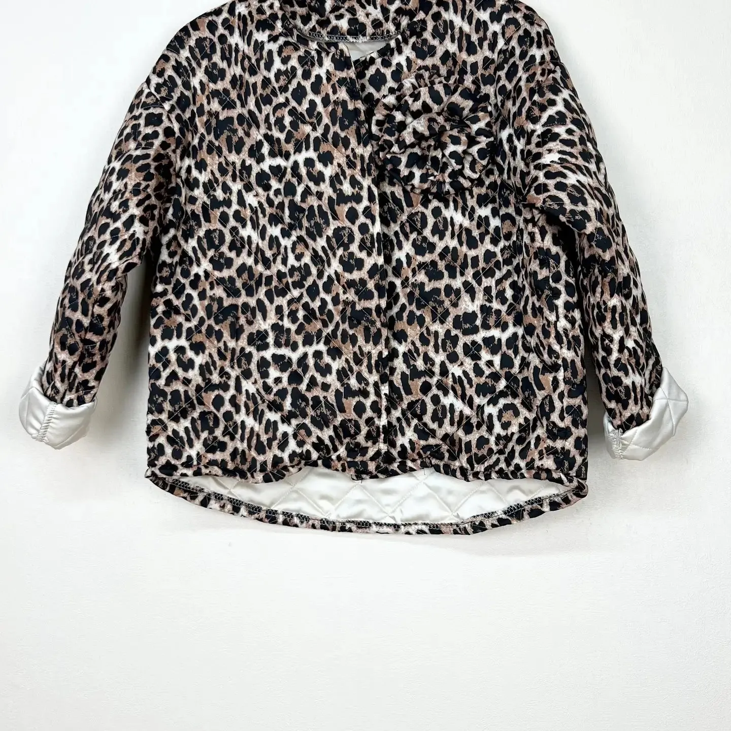 Leopard pattern coats, with colored background