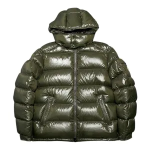 Moncler Maya Short Down Jacket Olive Green