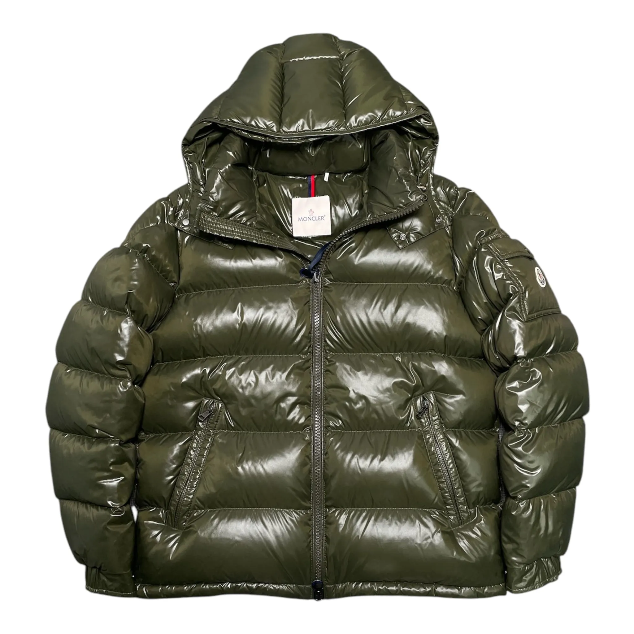 Moncler Maya Short Down Jacket Olive Green