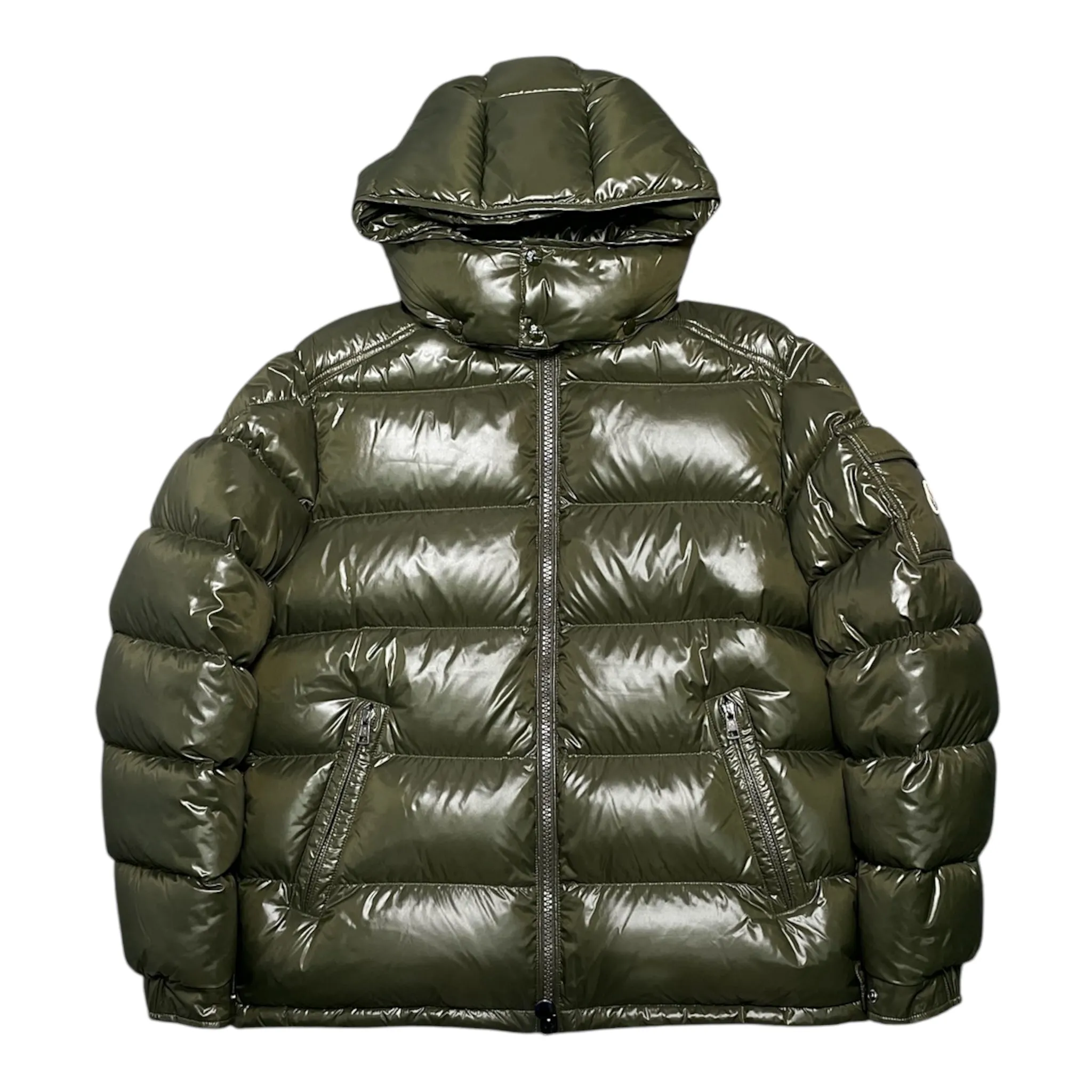 Moncler Maya Short Down Jacket Olive Green