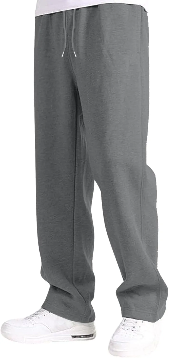PGOJUNI Cargo Pants for Men, Mens Casual Joggers Cargo Pants Drawstring Sweatpants Casual Solid Long Trousers with Pockets