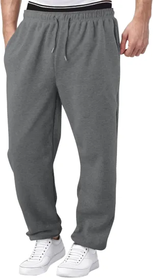 PGOJUNI Cargo Pants for Men, Mens Casual Joggers Cargo Pants Drawstring Sweatpants Casual Solid Long Trousers with Pockets