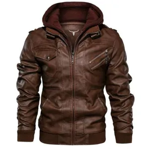 Premium Hooded Vindictation Leather Jacket