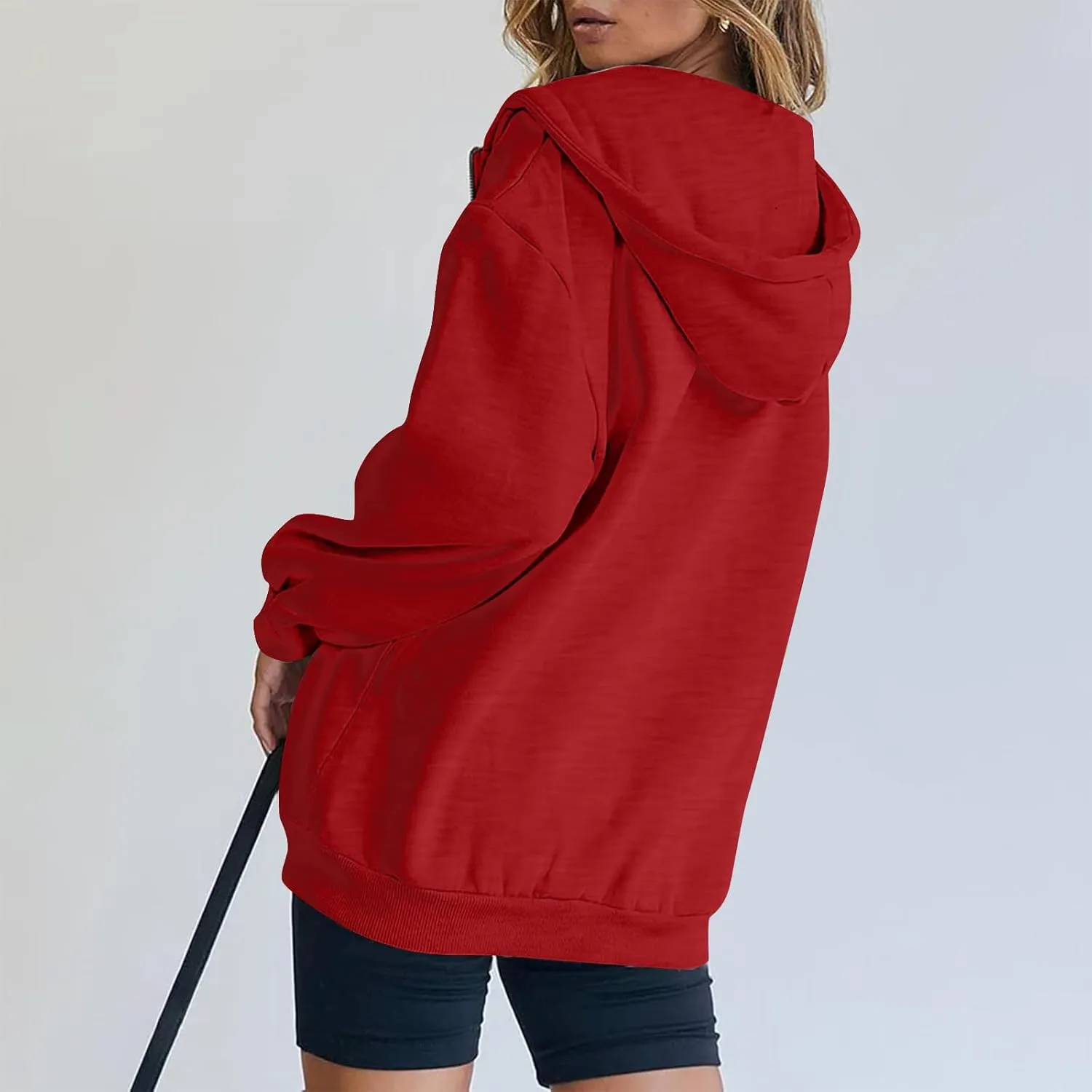 Womens Zip Up Hoodies Trendy Long Sleeve Plus Size Sweatshirts with Hood Lightweight Dressy Casual Tops Jackets Coat
